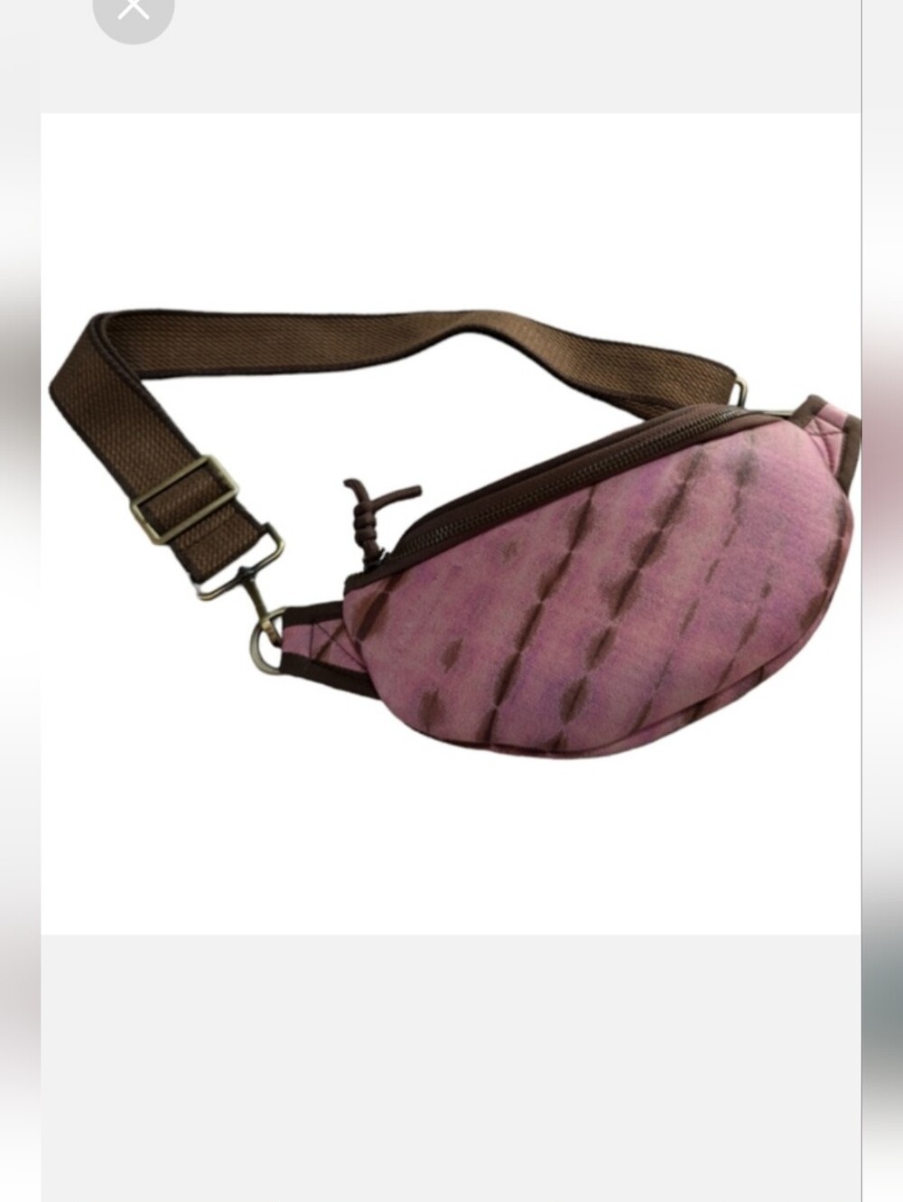 Anthropology, Bellamy, Pink and brown belt bag.